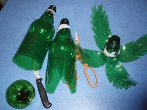 Делаем пальму из пластиковых бутылок