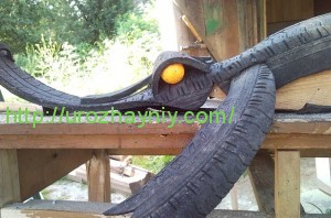 Крокодил из покрышки