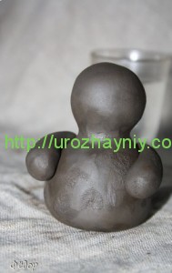 Снеговик из глины