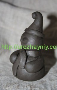 Снеговик из глины