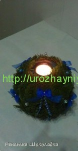 Новогодний подсвечник своими руками
