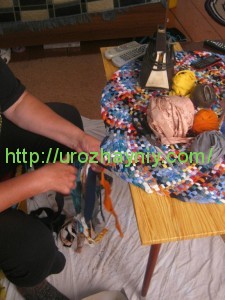 техника плетения круглого коврика