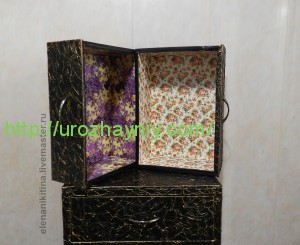 Высокий комод из картона