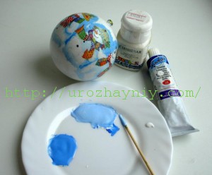 Декупаж елочного шара своими руками. Мастер-класс Елены Сухотиной