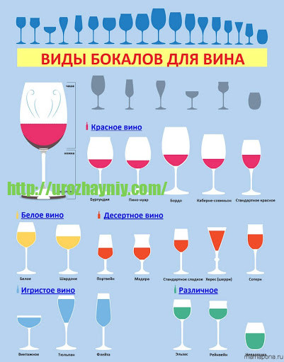 Типы бокалов для вина